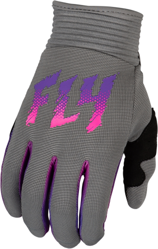 Fly Racing - Fly Racing F-16 Youth Gloves - 377-210YXS - Gray/Pink/Purple - X-Small