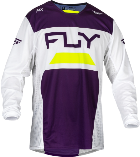 Fly Racing - Fly Racing Kinetic Reload Jersey - 377-521X - Deep Purple/White/Hi-Vis - X-Large