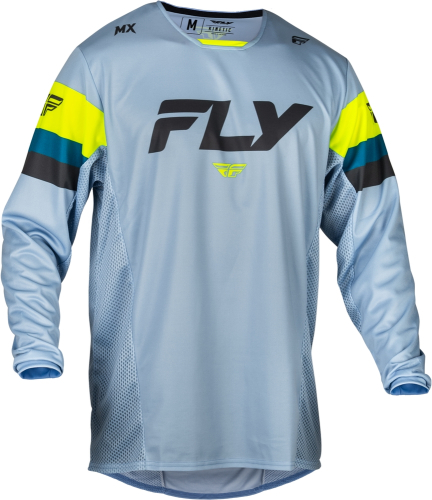 Fly Racing - Fly Racing Kinetic Prix Youth Jersey - 377-421YS - Ice Gray/Charcoal/Hi-Vis - Small