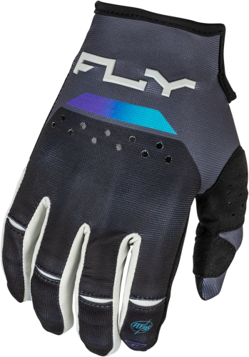 Fly Racing - Fly Racing Kinetic Reload Gloves - 377-510X - Charcoal/Black/Blue Iridium - X-Large