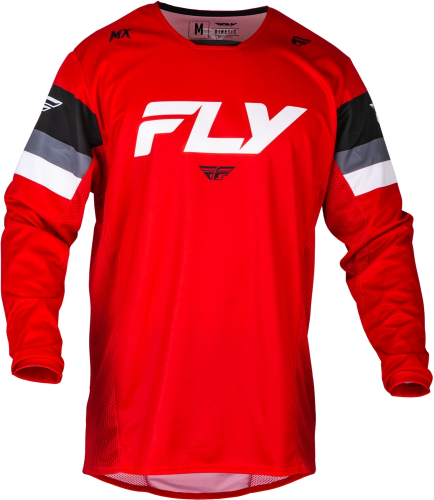 Fly Racing - Fly Racing Kinetic Prix Jersey - 377-422M - Red/Gray/White - Medium