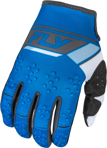 Fly Racing - Fly Racing Kinetic Prix Youth Gloves - 377-410YM - Bright Blue/Charcoal - Medium