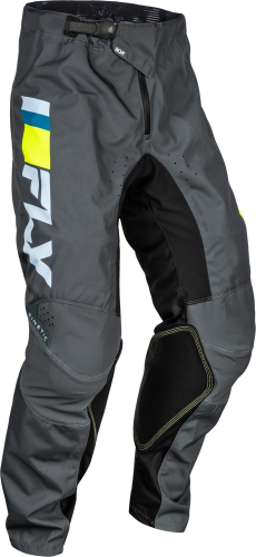 Fly Racing - Fly Racing Kinetic Prix Youth Pants - 377-43122 - Ice Gray/Charcoal/Hi-Vis - 22