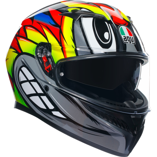 AGV - AGV K3 Birdy 2.0 Helmet - 2118381004012M - Birdy 2.0 Gray/Yellow/Red - Medium