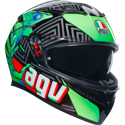 AGV - AGV K3 Kamaleon Helmet - 21183810040132X - Kamaleon Black/Red/Green - 2XL