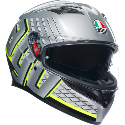 AGV - AGV K3 Fortify Helmet - 2118381004011L - Fortify Gray/Black/Yellow Fluo - Large