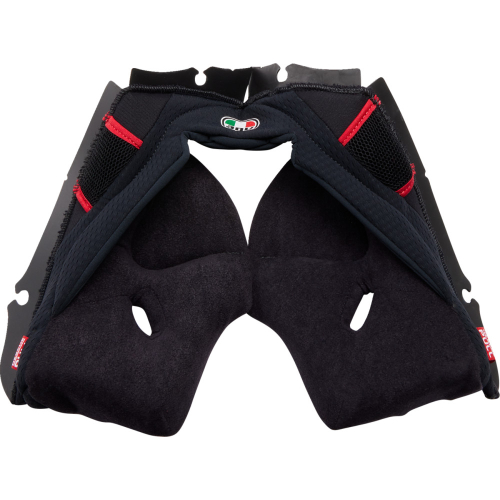 AGV - AGV Cheek Pads for Pista GP RR Helmets - Black/Red - Md - 2018500056606M