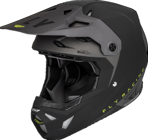 Fly Racing - Fly Racing Formula CP Slant Helmet - 73-0030XS - Matte Black/Gray/Hi-Vis - X-Small