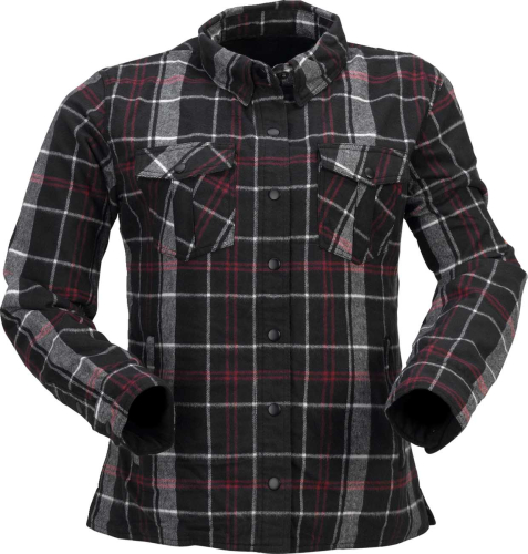 Z1R - Z1R Timberella Flannel Womens Shirt - 2840-0167 - Black/White - Medium