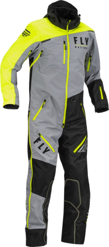 Fly Racing - Fly Racing Cobalt Snowbike Monosuit Shell - 470-4356X - Black/Gray/Hi-Vis - X-Large