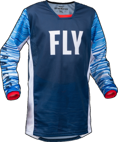 Fly Racing - Fly Racing Kinetic Mesh Youth Jersey - 376-334YX - Red/White/Blue - X-Large
