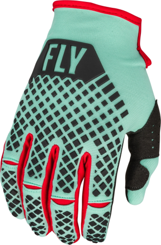 Fly Racing - Fly Racing Kinetic S.E. Rave Gloves - 376-4153X - Mint/Black/Red - 3XL
