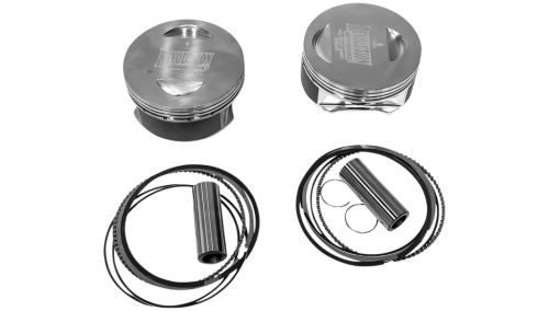 Revolution Performance - Revolution Performance Monster Big Bore Piston Kit (124in. Flat Top) - Bore 4-1/4in. - Stroke 4-3/8in. - 11.2:1 Compression - RP301-111W