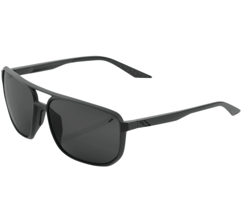 100% - 100% Konnor Aviator Square Sunglasses - 60018-00000 - Matte Black / Black Lens - OSFM
