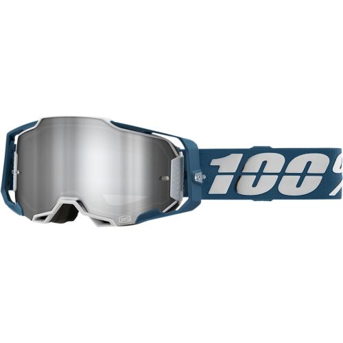 100% - 100% Armega Albar Goggles - 50721-261-03 - Turquoise/White / Silver Mirror Lens - OSFM