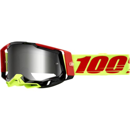 100% - 100% Racecraft 2 Wiz Goggles - 50121-261-02 - Wiz/Neon Yellow/Red / Silver Mirror Lens - OSFM