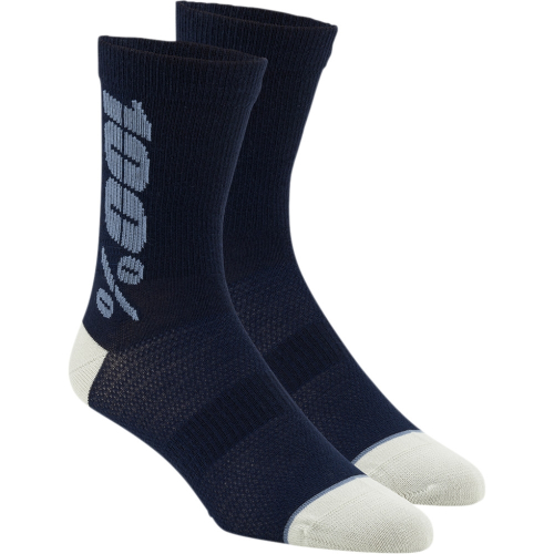 100% - 100% Wool Performance Socks - 24006-455-18 - Navy/Slate - Lg-XL