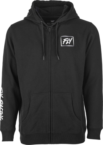 Fly Racing - Fly Racing Fly Lite Zip Up Hoodie - 354-0170M - Black/White - Medium