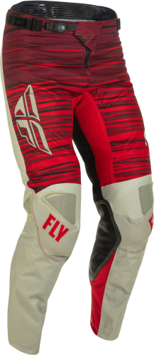 Fly Racing - Fly Racing Kinetic Wave Pants - 375-53228 - Light Gray/Red - 28