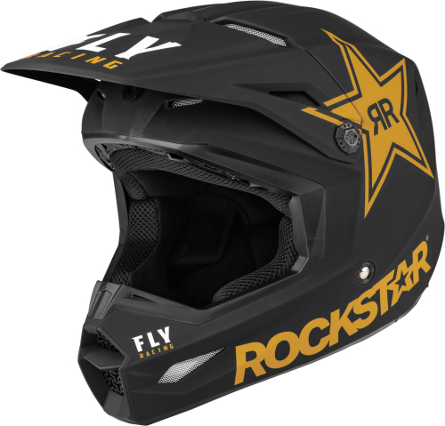 Fly Racing - Fly Racing Kinetic Rockstar Helmet - F73-3311S - Red/Yellow/Black - Small