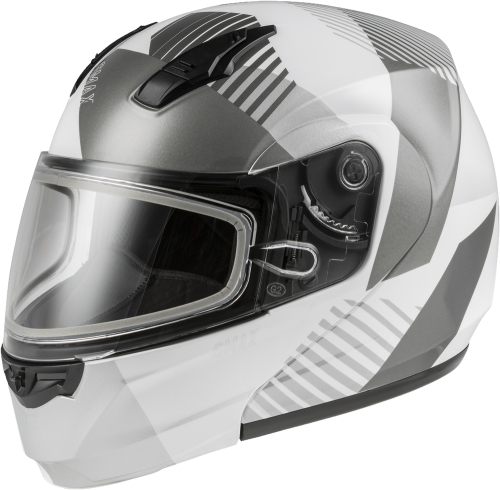 G-Max - G-Max MD-04S Reserve Helmet - M2043019 - White/Silver - 3XL