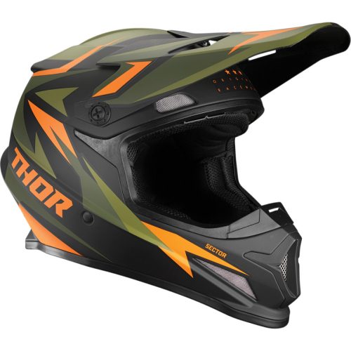 Thor - Thor Sector Warship Helmet - 0110-6813 - Green/Orange - X-Small