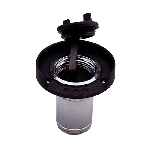 Perko - Perko Gas Fill f/1-1/2" Hose - Chrome Plated Zinc, Black Flange