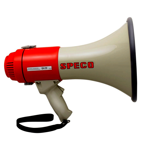 Speco Tech - Speco ER370 Deluxe Megaphone w/Siren - Red/Grey - 16W
