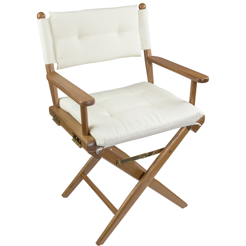Whitecap - Whitecap Director's Chair w/Cream Cushion - Teak