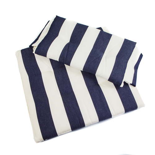 Whitecap - Whitecap Seat Cushion Set f/Director's Chair - Navy &amp; White Stripes