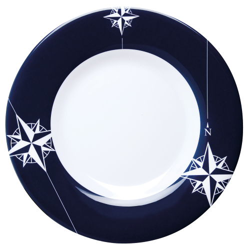 Marine Business - Marine Business Melamine Non-Slip, Flat, Round Dinner Plate - NORTHWIND - 10" Set of 6
