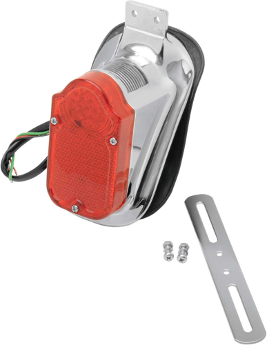 Drag Specialties - Drag Specialties Universal Mount Tombstone LED Taillight with License Plate - L24-0425LED