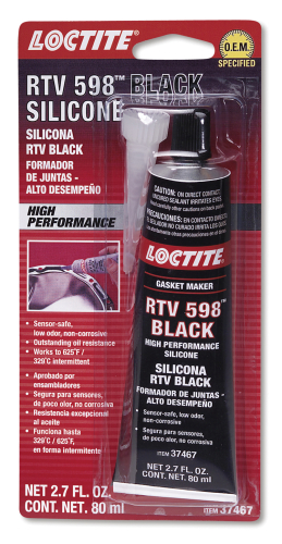 Loctite - Loctite RTV 598 Black Silicone Gasket Maker - High Performance - 80ml - 491985