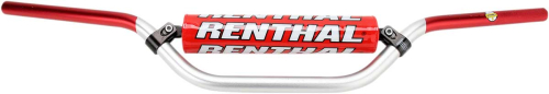 Renthal - Renthal 7/8in. Handlebar - RC High Bend - Silver/Red - 809-01-SR