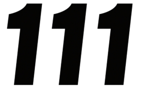 Factory Effex - Factory Effex Factory Number 4in. - No.1 - Black - 08-90001