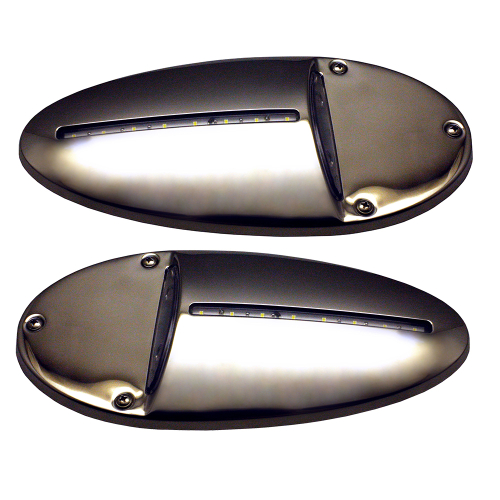 Innovative Lighting - Innovative Lighting LED Docking Light- Mirrored Stainless Steel - Pair
