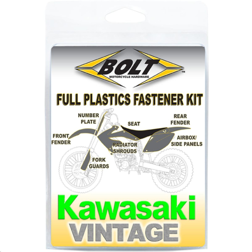 Bolt MC Hardware - Bolt MC Hardware Plastic Fastener Kit - KAW-9293103