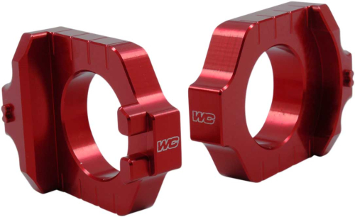 Works Connection - Works Connection Elite Axle Blocks - Red - 17-240