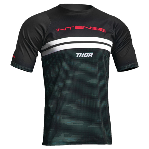 Thor - Thor Intense Assist Decoy Short Sleeve Jersey - 5020-0196 - Black/Camo - X-Large