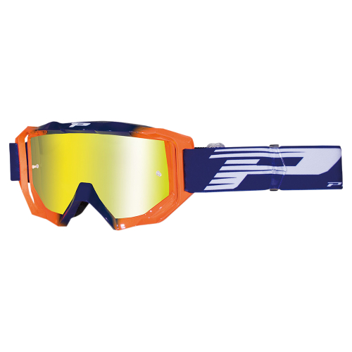 Pro Grip - Pro Grip 3200 MX Venom Goggles - PZ3200BLAFFL - Blue/Fluorescent Orange / Mirrored Lens - OSFM