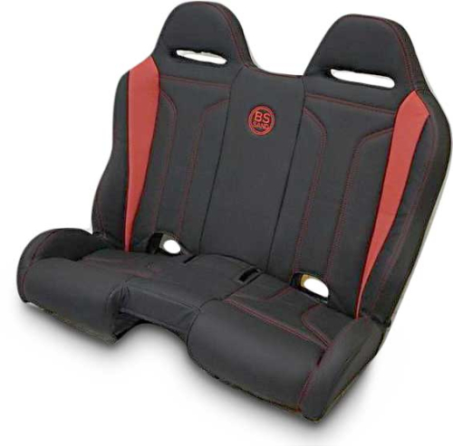 BS Sand - BS Sand Performance Front/Rear Bench Seat - Diamond - Black/Red - PEBEDODTC