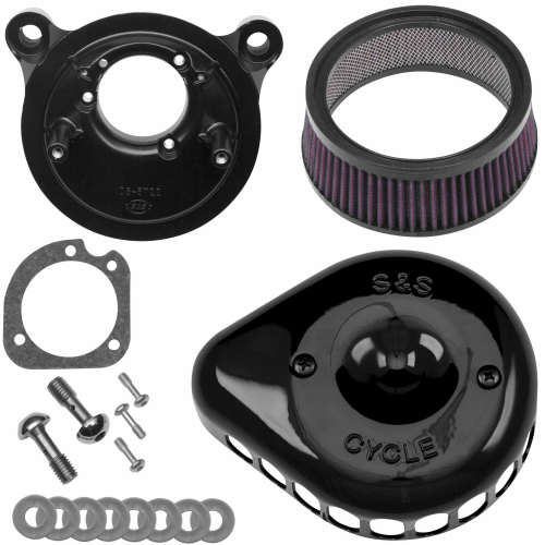 S&S Cycle - S&S Cycle Mini Teardrop Stealth Air Cleaner Kit - Gloss Black - 170-0450