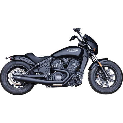 S&S Cycle - S&S Cycle Grand National 2-Into-1 Exhaust System - Flat Black - 4111-266-R