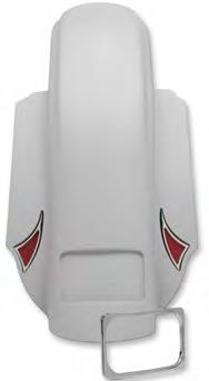 Paul Yaffe Originals - Paul Yaffe Originals Chupa Rear Fender w/ Frenched in Wedgy Lights for Drag Specialties 2.71in Saddlebags - - CRFDRAG14WLB