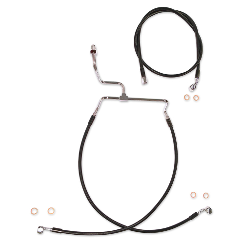Magnum - Magnum Black Coated XR Stainless Front Brakeline Kit - 29in. Upper Brake Length - SBC131329