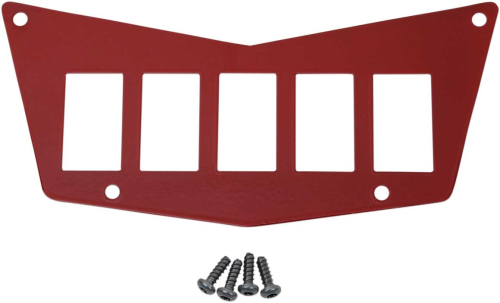 Moose Utility - Moose Utility Center 5 Switch Dash Plate - Red - 100-4383-PU