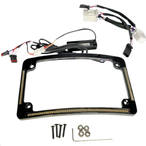 Custom Dynamics - Custom Dynamics Radius License Plate Frame - Gloss Black - TF05-HD-B
