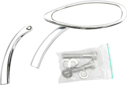 HardDrive - HardDrive Universal Tear Drop Mirror - Chrome - ES-153