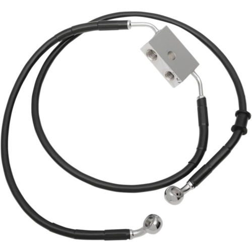 Drag Specialties - Drag Specialties Extended Length Stainless Steel Front Brake Line Kit - +6in. - Black Vinyl - 1741-5307