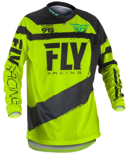 Fly Racing - Fly Racing F-16 Youth Jersey (2018) - 371-929YS - Black/Hi-Vis - Small